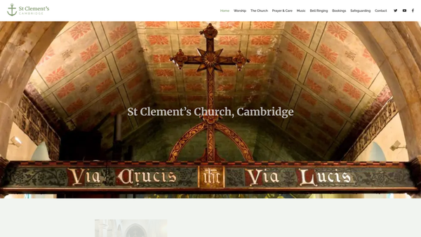 Screenshot of the The Parochial Church Council Of The Ecclesiastical Parish Of St Clement Cambridge website