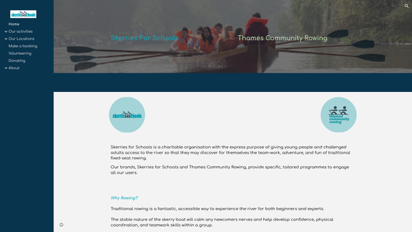 Screenshot of the Skerries For Schools website