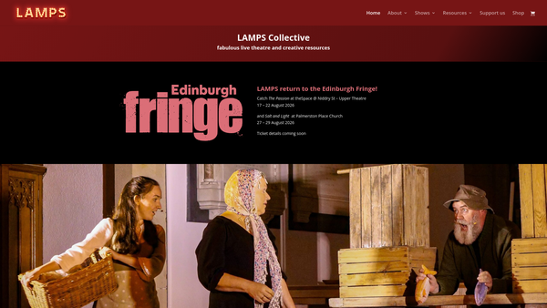 Screenshot of the Lamps Collective website
