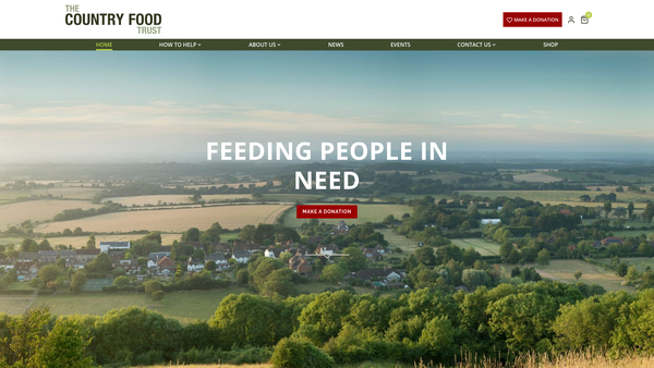 Screenshot of the The Country Food Trust website