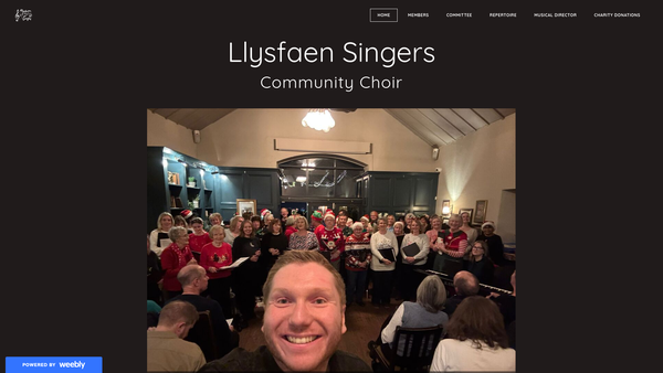 Screenshot of the Llysfaen Singers website