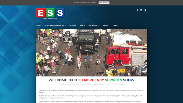 Screenshot of the The Emergency Services Show website