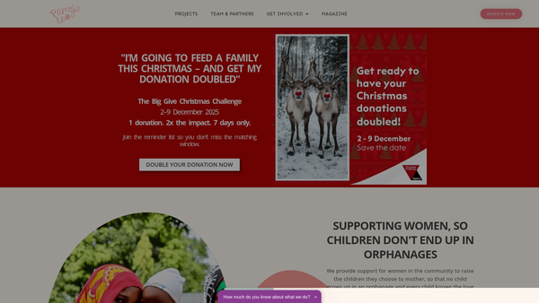 Screenshot of the Pamoja Leo website