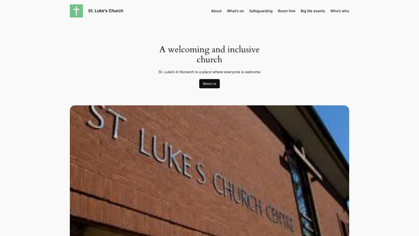 Screenshot of the The Parochial Church Council Of The Ecclesiastical Parish Of St Luke's With St Augustine's, New Catton website