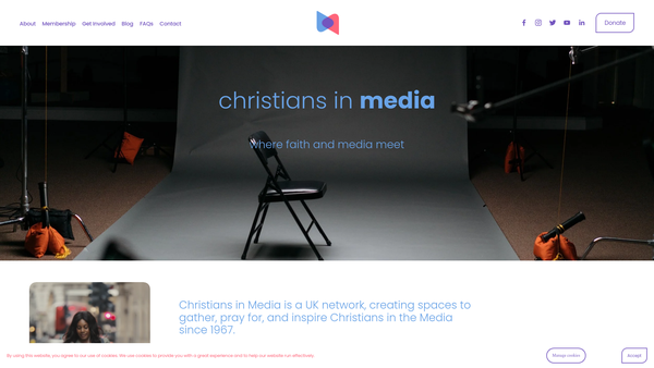 Screenshot of the The Church And Media Network website