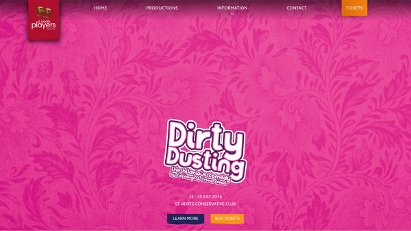 Screenshot of the St Neots Players website