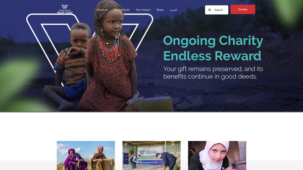 Screenshot of the International Waqf Fund website
