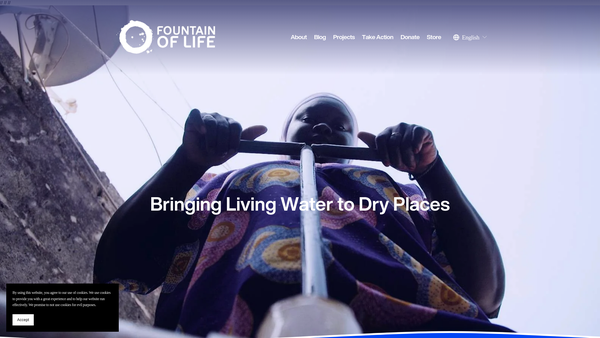 Screenshot of the Fountain Of Life website