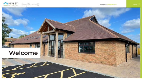 Screenshot of the Ripley Village Hall website