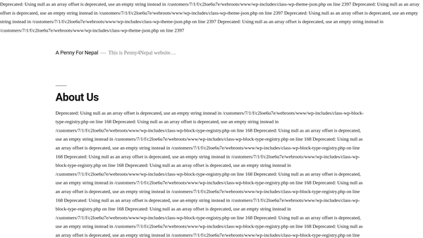 Screenshot of the A Penny4nepal website
