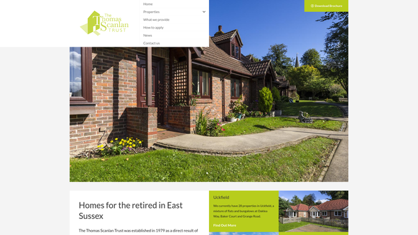 Screenshot of the The Thomas Scanlan Trust website