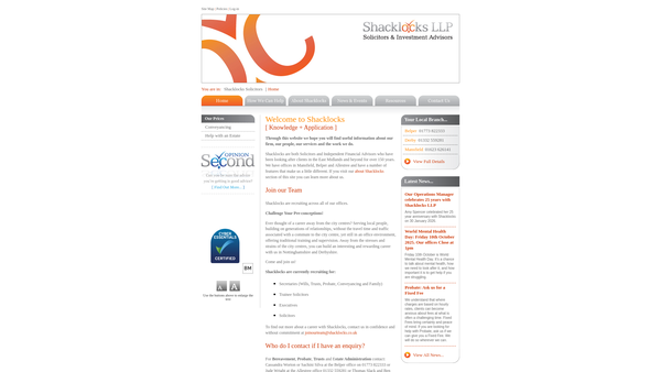 Screenshot of the Vernon Robert Bowmer Charitable Trust website