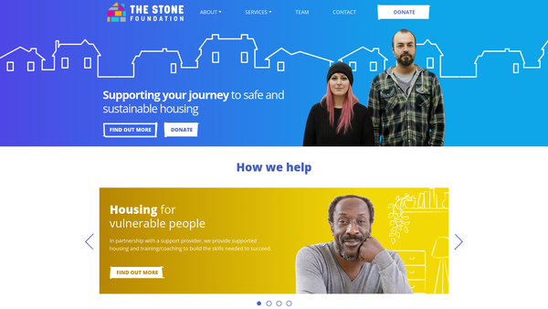 Screenshot of the The Stone Foundation website