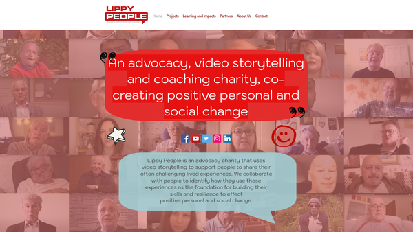 Screenshot of the The Lippy People Charitable Trust website