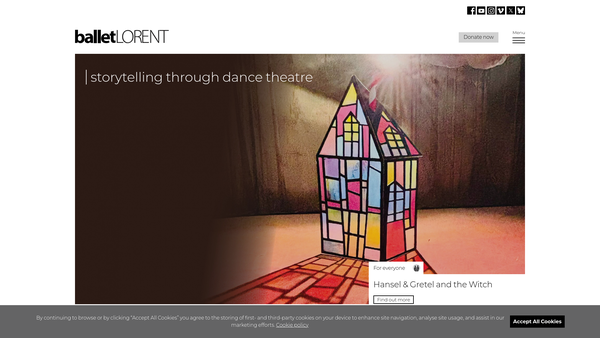 Screenshot of the Ballet Lorent Limited website