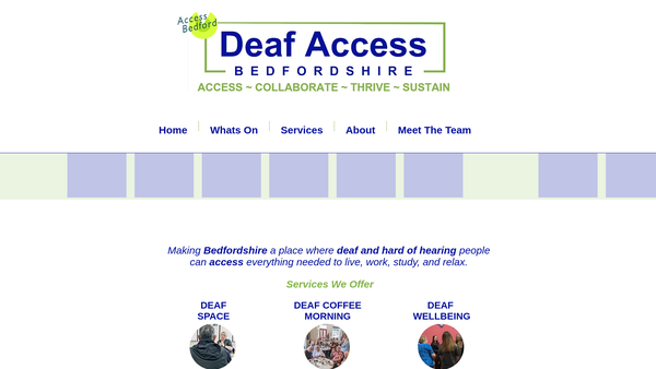 Screenshot of the Access Bedford website