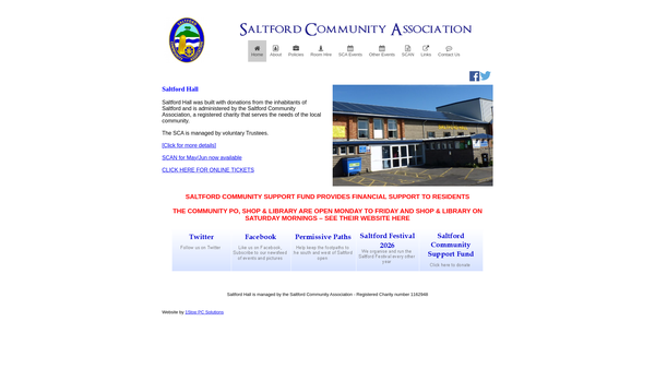 Screenshot of the Saltford Community Association website