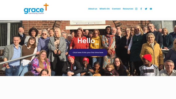 Screenshot of the Grace Community Church website