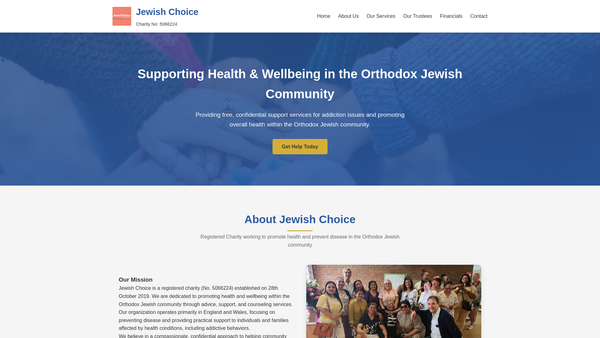 Screenshot of the The Spanish And Portuguese Jews Home For The Aged website