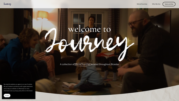 Screenshot of the Journey Communities website