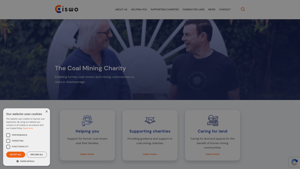 Screenshot of the Ciswo Charitable Property Services Trust website