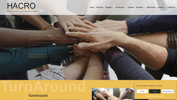 Screenshot of the Hacro website