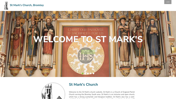 Screenshot of the The Parochial Church Council Of The Ecclesiastical Parish Of St Mark, Bromley website