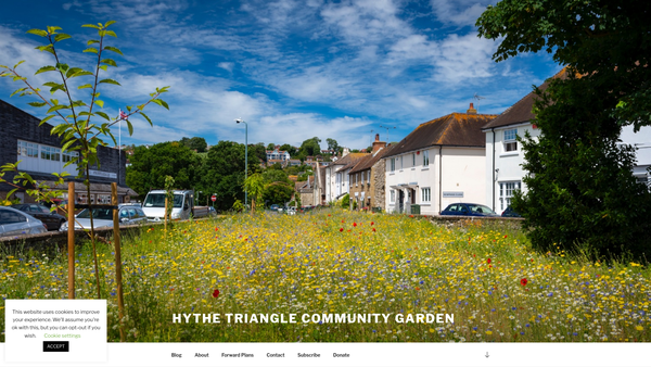 Screenshot of the Hythe Triangle Community Garden website