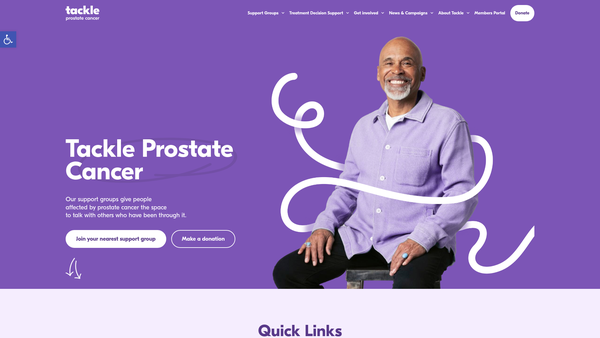 Screenshot of the The National Federation Of Prostate Cancer Support Groups website
