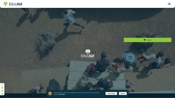 Screenshot of the Educaid Sierra Leone website
