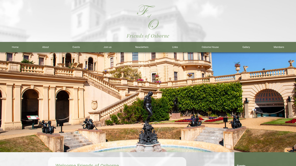 Screenshot of the Friends Of Osborne website