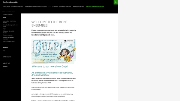 Screenshot of the The Bone Ensemble website