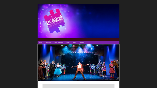 Screenshot of the The Dearne Playhouse website