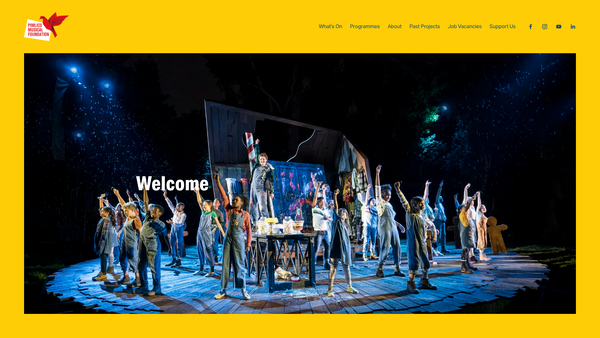 Screenshot of the Pimlico Musical Foundation website