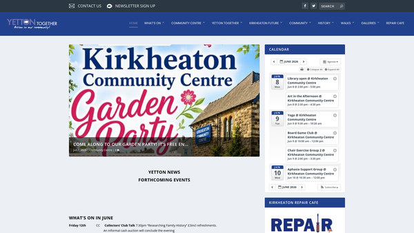 Screenshot of the Yetton Together website