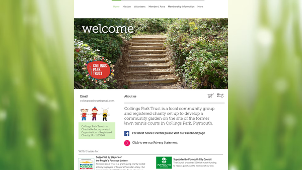 Screenshot of the Collings Park Trust website