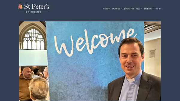 Screenshot of the The Parochial Church Council Of The Ecclesiastical Parish Of St Peter, Colchester website