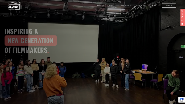 Screenshot of the The Offshoot Foundation website
