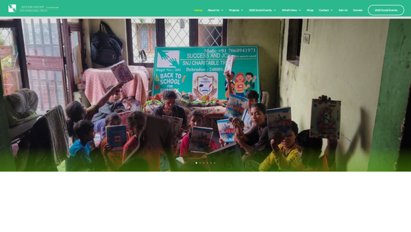 Screenshot of the Snj Charitable Trust website