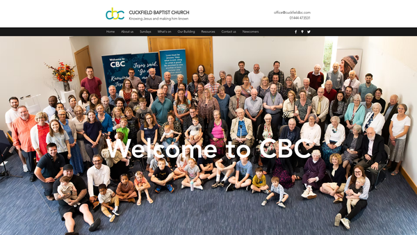 Screenshot of the Cuckfield Baptist Church website