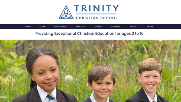 Screenshot of the Trinity School Trust website