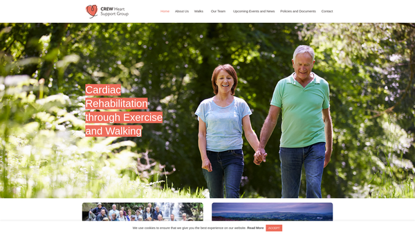 Screenshot of the Crew website
