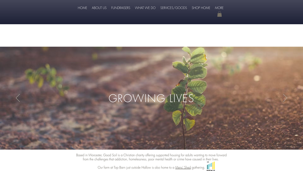 Screenshot of the The Good Soil Trust website