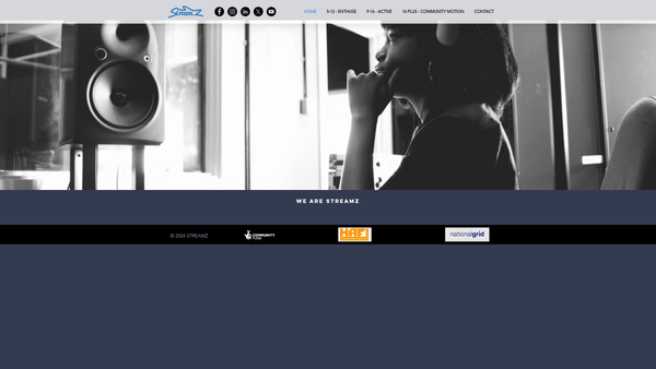 Screenshot of the Streamz International website