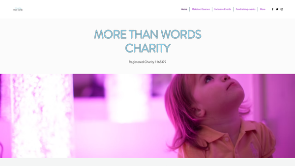 Screenshot of the More Than Words Charity website