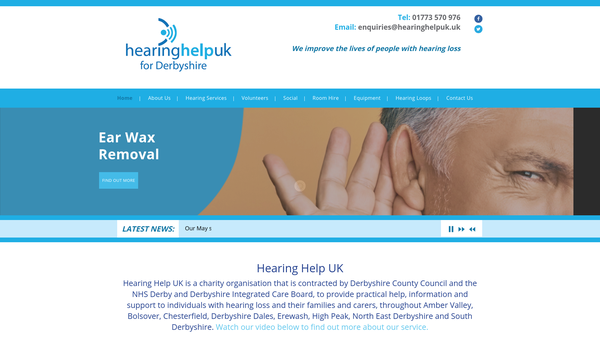 Screenshot of the Hearing Help UK website