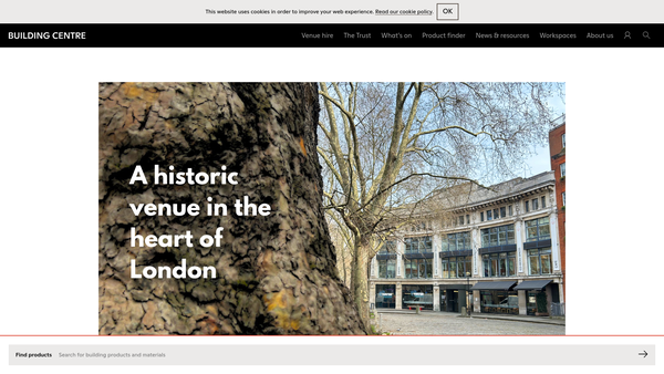 Screenshot of the The Built Environment Trust website