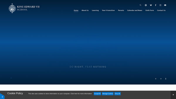 Screenshot of the King Edward Vii School Fund website