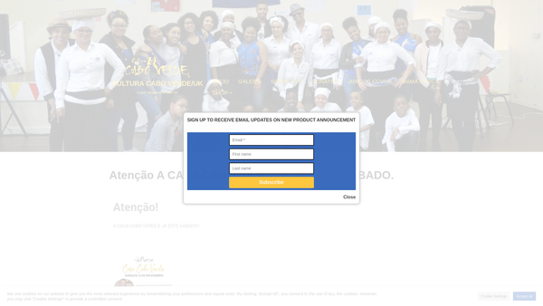 Screenshot of the Cultura Cabo Verde UK website