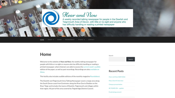 Screenshot of the The Dawlish And Teignmouth Area Talking Newspaper website